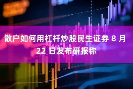 散户如何用杠杆炒股民生证券 8 月 22 日发布研报称